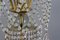 French Louis XVI Style Brass and Crystal Basket 9-Light Chandelier 17