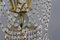 French Louis XVI Style Brass and Crystal Basket 9-Light Chandelier, Image 17