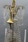 French Louis XVI Style Brass and Crystal Basket 9-Light Chandelier 18