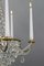 French Louis XVI Style Brass and Crystal Basket 9-Light Chandelier, Image 11