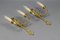 French Empire Style Gilt Bronze 2-Light Sconces, Early 20th Century, Set of 2 16