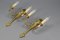 French Empire Style Gilt Bronze 2-Light Sconces, Early 20th Century, Set of 2, Image 12