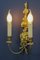 French Louis XVI Style 2-Light Gilt Bronze and Brass Floral Sconces, Set of 2 4
