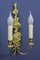 Französische Louis XVI Stil Wandlampen aus vergoldeter Bronze & Messing mit 2 Leuchten, 2er Set 6