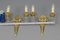 Französische Louis XVI Wandlampen aus vergoldeter Bronze & Messing mit 2 Leuchten, 2er Set 16