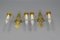 Französische Louis XVI Wandlampen aus vergoldeter Bronze & Messing mit 2 Leuchten, 2er Set 12