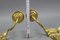 Französische Louis XVI Wandlampen aus vergoldeter Bronze & Messing mit 2 Leuchten, 2er Set 15