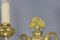 Apliques franceses estilo Luis XVI de bronce dorado y latón. Juego de 2, Imagen 8