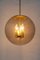 Large Brass Pendant Lamp with Smoked Glass Globe from Limburg, Germany, 1970s 9