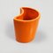 Italienische Mid-Century Zylinderförmige Keramik Vasen in Orange, 1970er, 5er Set 18