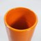 Italienische Mid-Century Zylinderförmige Keramik Vasen in Orange, 1970er, 5er Set 14