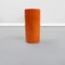 Italienische Mid-Century Zylinderförmige Keramik Vasen in Orange, 1970er, 5er Set 12