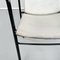 Mid-Century Italian White Leather and Black Metal Chair, 1980s 10