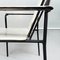 Italienischer Mid-Century Stuhl aus weißem Leder & schwarzem Metall, 1980er 12