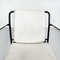 Mid-Century Italian White Leather and Black Metal Chair, 1980s 5
