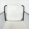 Mid-Century Italian White Leather and Black Metal Chair, 1980s, Image 5