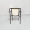 Mid-Century Italian White Leather and Black Metal Chair, 1980s 4