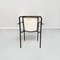 Mid-Century Italian White Leather and Black Metal Chair, 1980s, Image 4