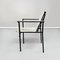 Mid-Century Italian White Leather and Black Metal Chair, 1980s 3