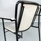 Italienischer Mid-Century Stuhl aus weißem Leder & schwarzem Metall, 1980er 13