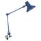 Italian Mid-Century Modern Blue Metal Table Lamp with Clamp, 1970s, Image 1