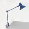 Italian Mid-Century Modern Blue Metal Table Lamp with Clamp, 1970s 2