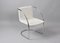 Italian White Leather and Steel Lens Chair by Giovanni Offredi for Saporiti, 1968 8