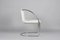 Italian White Leather and Steel Lens Chair by Giovanni Offredi for Saporiti, 1968, Image 11