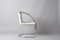 Italian White Leather and Steel Lens Chair by Giovanni Offredi for Saporiti, 1968 5