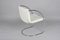 Italian White Leather and Steel Lens Chair by Giovanni Offredi for Saporiti, 1968 7