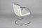 Italian White Leather and Steel Lens Chair by Giovanni Offredi for Saporiti, 1968, Image 7