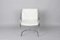 Italian White Leather and Steel Lens Chair by Giovanni Offredi for Saporiti, 1968 3