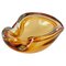 Mid-Century Italian Amber Sommerso Murano Art Glass Bowl or Ashtray by Flavio Poli, 1960s 1