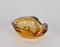 Mid-Century Italian Amber Sommerso Murano Art Glass Bowl or Ashtray by Flavio Poli, 1960s, Image 4