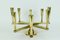 Heavy Mid-Century Modern Candle Chandelier in Solid Brass, 1970s 6