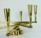 Heavy Mid-Century Modern Candle Chandelier in Solid Brass, 1970s 3