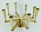 Heavy Mid-Century Modern Candle Chandelier in Solid Brass, 1970s 4