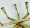 Heavy Mid-Century Modern Candle Chandelier in Solid Brass, 1970s 8