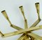 Heavy Mid-Century Modern Candle Chandelier in Solid Brass, 1970s, Image 8