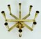 Heavy Mid-Century Modern Candle Chandelier in Solid Brass, 1970s 10