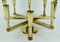 Heavy Mid-Century Modern Candle Chandelier in Solid Brass, 1970s 7