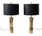 Vintage French Bronze Bamboo Table Lamps by Maison Charles, Set of 2 1