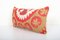 Red Tashkent Suzani Lumbar Pillow Case, Image 2
