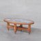 Mid-Century Eichenholz Couchtisch von Guillerme et Chambron 1