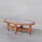 Mid-Century Oak Coffee Table by Guillerme et Chambron 1