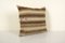 Striped Hemp & Wool Square Kilim Rug Cushion Cover 2