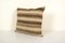Striped Hemp & Wool Square Kilim Rug Cushion Cover, Image 3