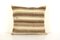 Striped Hemp & Wool Square Kilim Rug Cushion Cover 1