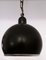 Vintage Pendant Lamp in Black Painted Metal, 1970s 2