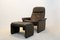 Brown Leather Adjustable DS-50 Lounge Chair & Ottoman from De Sede, 1970s, Set of 2, Image 1